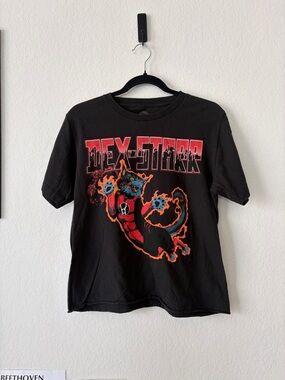 DC Comics Dex-Starr Red Lantern Cat Graphic Tee Black 100% Cotton M